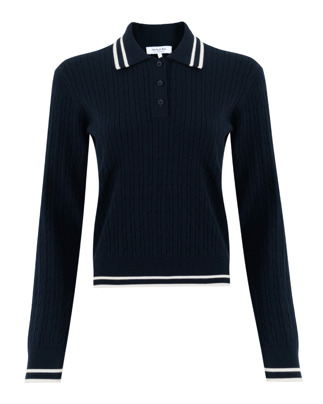 Sporty & Rich джемпер поло  артикул SRC Cableknit Polo марки Sporty & Rich купить за 21800 руб.