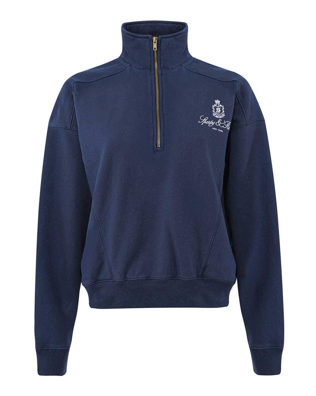 Sporty & Rich свитшот с молнией на вороте  артикул ST073506205BL марки Sporty & Rich купить за 28000 руб.