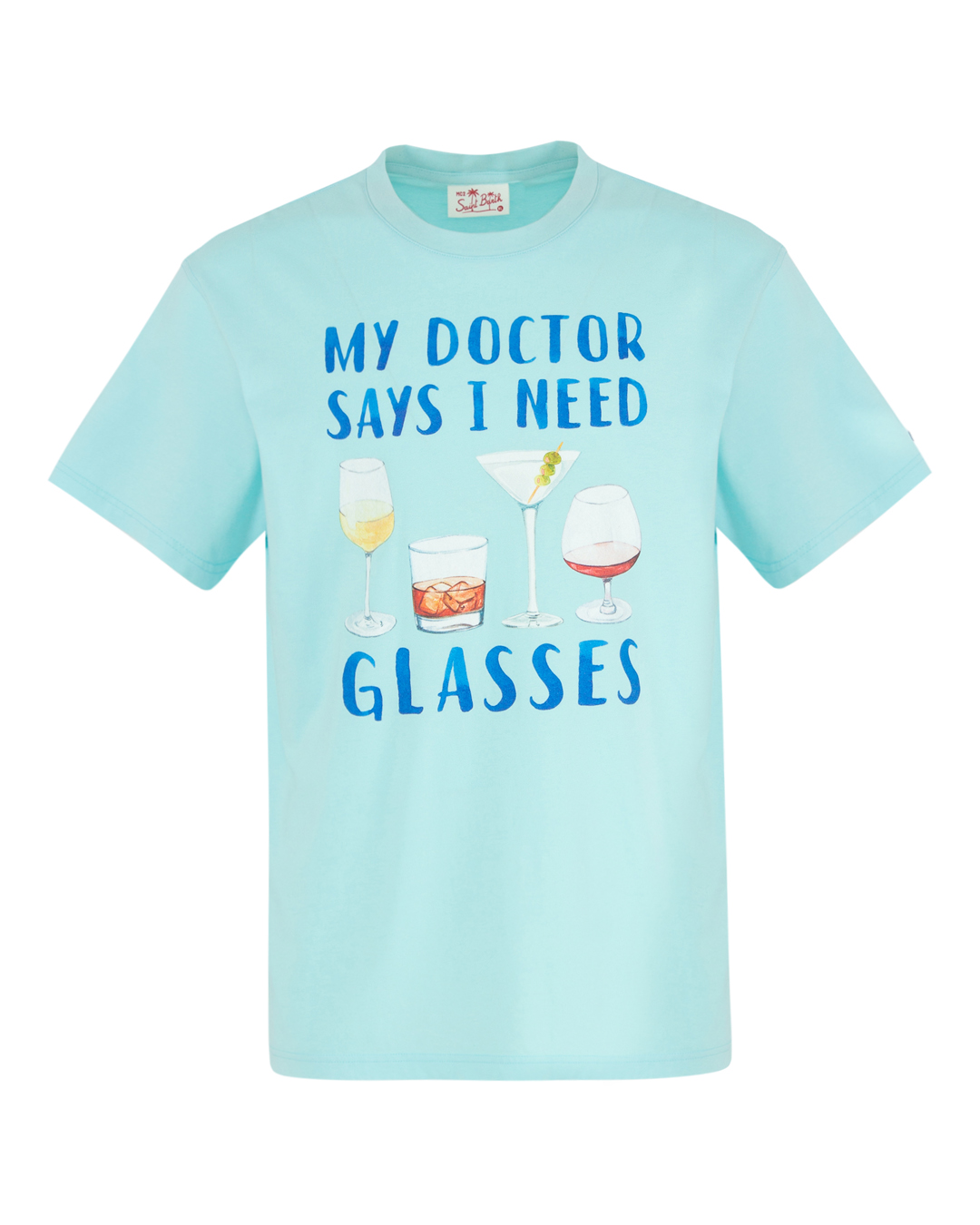 MC2 Saint Barth футболка с принтом  артикул STBM TSHIRTDOCTOR GLASSES марки MC2 Saint Barth купить за 9300 руб.