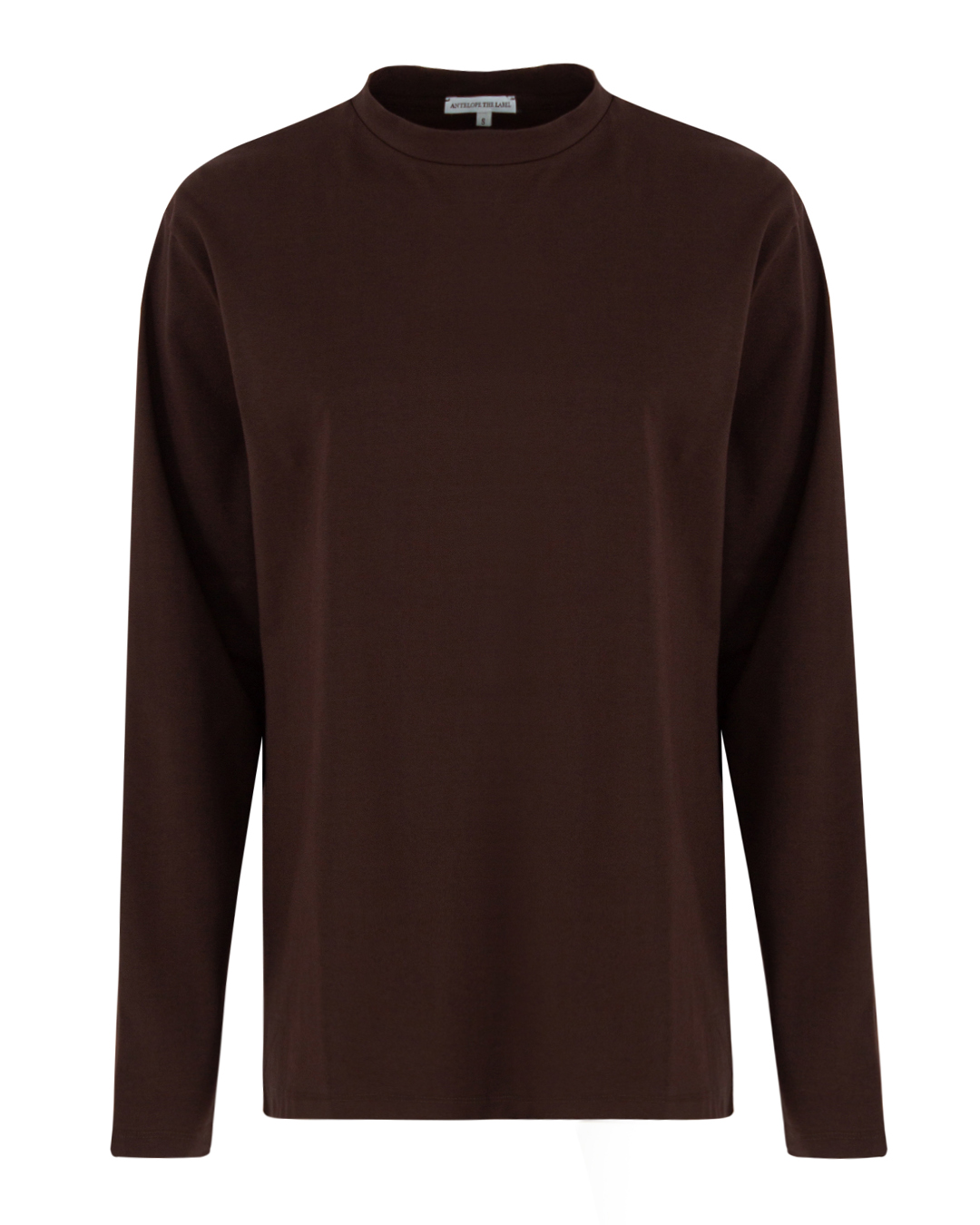 ANTELOPE THE LABEL лонгслив прямого силуэта  артикул T2.DARK BROWN марки ANTELOPE THE LABEL купить за 4300 руб.