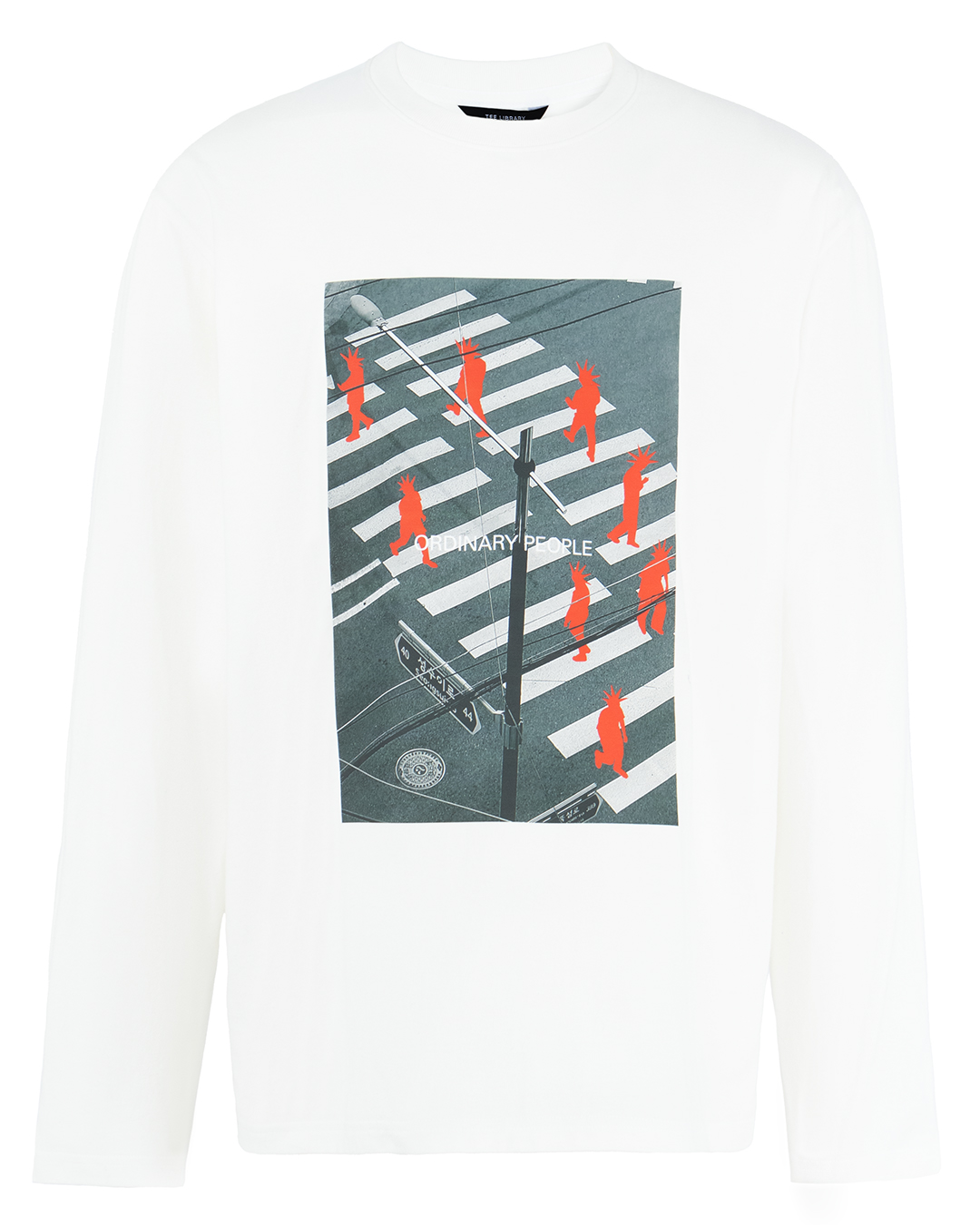 Tee Library лонгслив с принтом спереди артикул TDS-35-LT-OW марки Tee Library купить за 12600 руб.