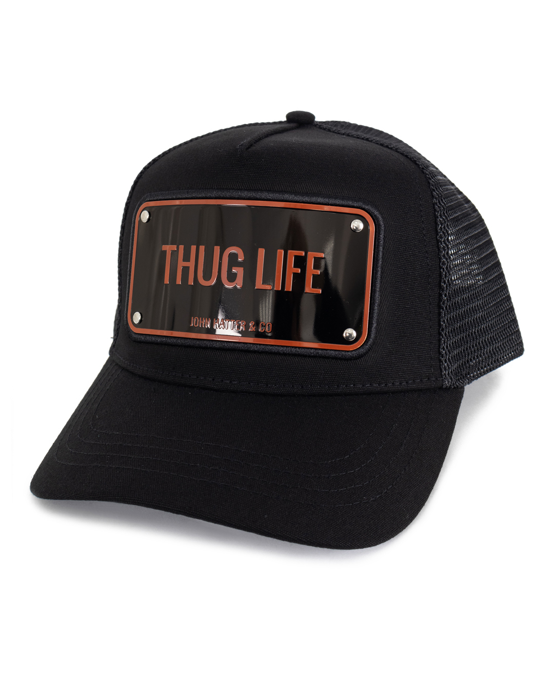 John Hatter & Co бейсболка с текстовым принтом артикул THUG LIFE марки John Hatter & Co купить за 15200 руб.