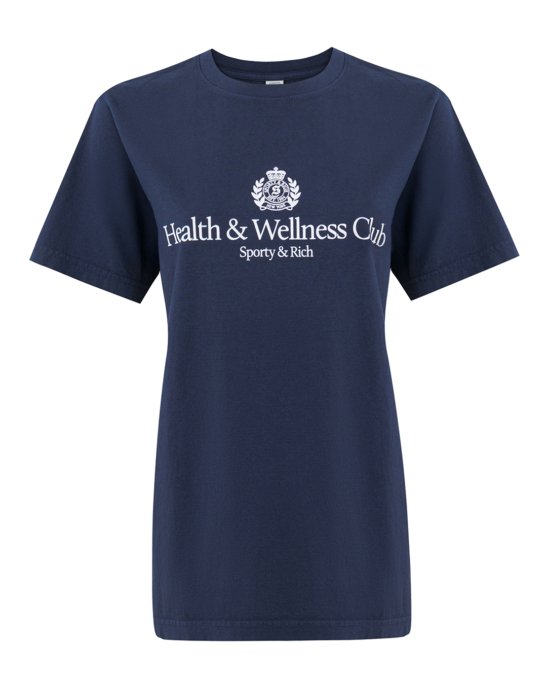 Sporty & Rich футболка модель H&W Crest артикул TO043612241BL марки Sporty & Rich купить за 9800 руб.