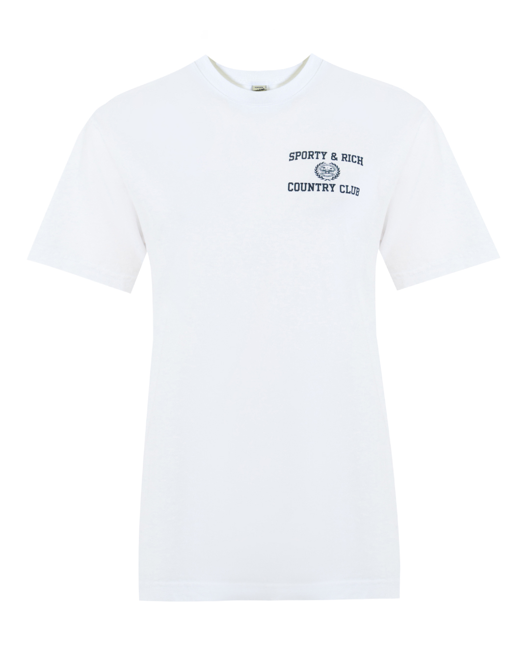 Sporty & Rich футболка с принтом  артикул Varsity Crest T-Shirt марки Sporty & Rich купить за 9800 руб.