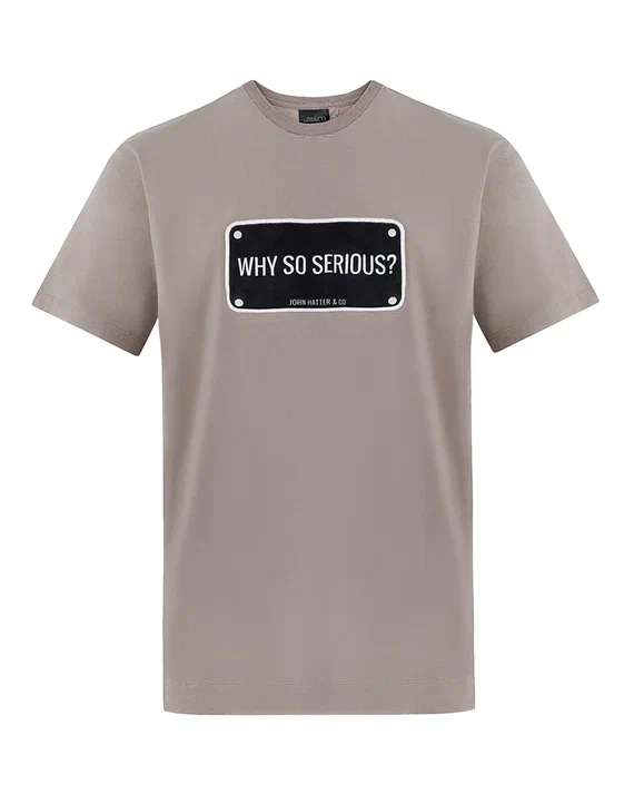John Hatter & Co футболка из 100% хлопка артикул WHY SO SERIOUS.TSHIRT марки John Hatter & Co купить за 12800 руб.