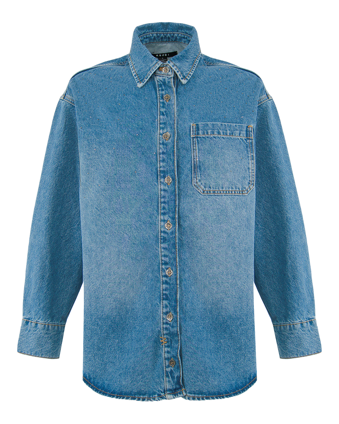 KSUBI рубашка  из денима  артикул WSP25SH002 марки KSUBI купить за 41200 руб.