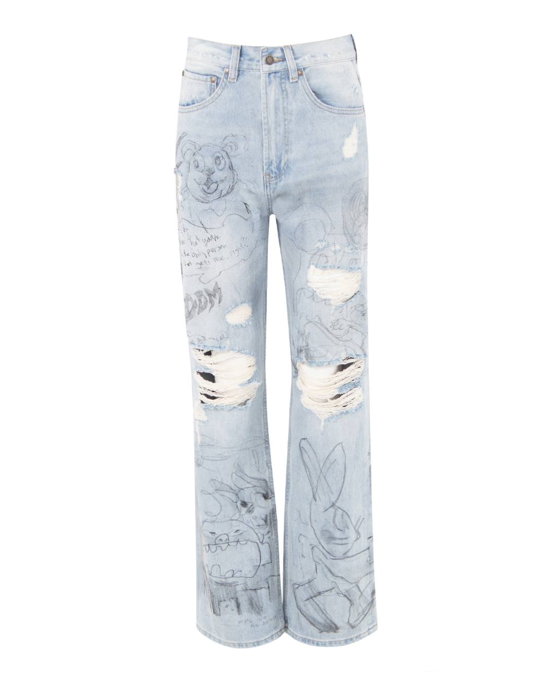 Dom Rebel джинсы прямого силуэта  с принтом  артикул XEROX JEANS марки Dom Rebel купить за 50300 руб.